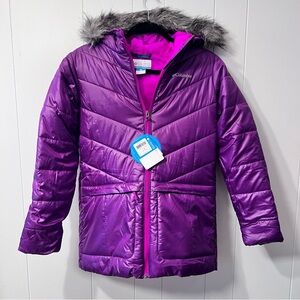 Girls Youth L Columbia Puffer Purple